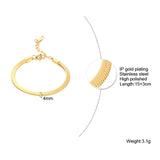 Stainless Steel Stackable Gold Plated Bracelet - 7 Options