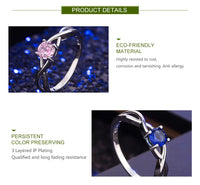 925 Sterling Silver Round CZ Ring - 3 Colours