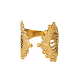 Stainless Steel Sea Themed Gold Coloured Adjustable Ring - 30 Options
