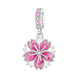 925 Sterling Silver Flower/Leaf Themed Hanging Charm - 25 Options