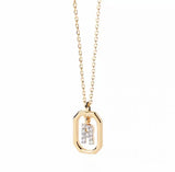 925 Sterling Silver CZ Plated Dainty Letter Necklace - 26 Options