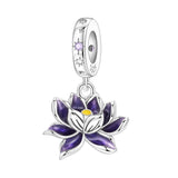 925 Sterling Silver Flower/Leaf Themed Hanging Charm - 25 Options