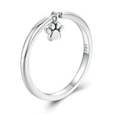 925 Sterling Silver Hanging Pet Paw Ring