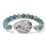 Fashion Natural Stone Bracelet - 3 Sizes - 5 Designs