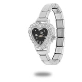 Stainless Steel Heart Italian Charm Watch - 29 Options