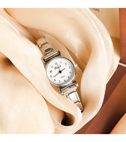 Stainless Steel White Black Round Italian Charm Watch - 2 Options