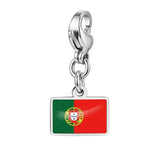 Stainless Steel 10mm Country Flag Charms - 24 Options