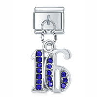 Stainless Steel Birthday Italian Charm - 3 Designs