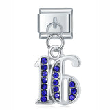 Stainless Steel Birthday Italian Charm - 3 Designs