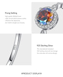 925 Sterling Silver Round Rainbow CZ Ring