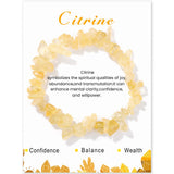 Irregular Chip Stone Bracelet With Card - 21 Options