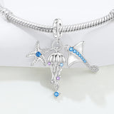 925 Sterling Silver Sea Themed Hanging Charm - 10 Options