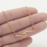 Stainless Steel Wave Necklace - 12 Options