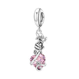 925 Sterling Silver Flower/Leaf Themed Hanging Charm - 25 Options