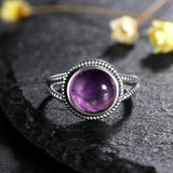 925 Sterling Silver Purple Stone Ring - 21 Designs