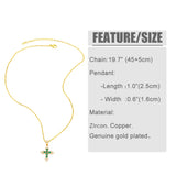 Fashion Gold Plated Crystal Cross Necklace - 6 Options