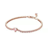 925 Sterling Silver Cubic Zirconia Tennis Bracelet - 14 Options