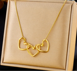 Fashion Stainless Steel Golden Colour Necklace - 11 Options
