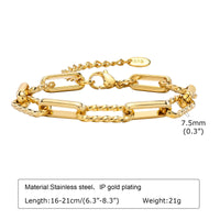 Stainless Steel Stackable Gold Plated Bracelet - 7 Options