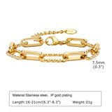 Stainless Steel Stackable Gold Plated Bracelet - 7 Options