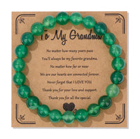 Natural Stone Family Themed Bead Bracelet - 3 sizes - 33 Options