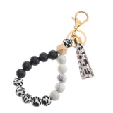 Fashion Silicone Beaded Tassel Keychain - 9 Options