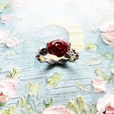 925 Sterling Silver Ornate Rose Ring