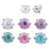 Titanium Spiral Eye CZ Body Stud 1 pc- 3 Sizes - 14 Options