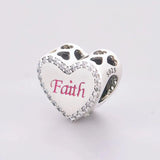 925 Sterling Silver Pink Ribbon/Hope Charm - 5 Options