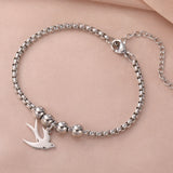 Stainless Steel Bird Bracelet - 2 Colours - 4 Designs