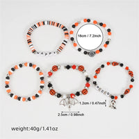 4Pcs Halloween Clay Beaded Bracelet Set - 6 Options