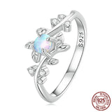 925 Sterling Silver Vine Opal Ring