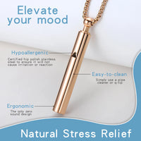 Stainless Steel  Breathing Anxiety Necklace- 2 Options - 5 Colours