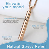 Stainless Steel  Breathing Anxiety Necklace- 2 Options - 5 Colours