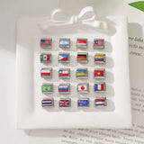 Stainless Steel World National Flag Italian Charm - 18 Options