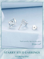 925 Sterling Silver Blue Starry Stud Earrings