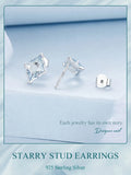925 Sterling Silver Blue Starry Stud Earrings
