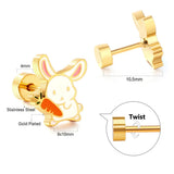 Stainless Steel Small Flat Back Animal Earrings - 20 Options