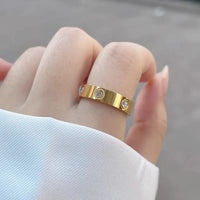 Stainless Steel Classic Cross CZ Ring - 9 Options