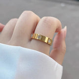 Stainless Steel Classic Cross CZ Ring - 9 Options
