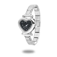 Stainless Steel 9MM Italian Charm Heart Watch - 13 Options