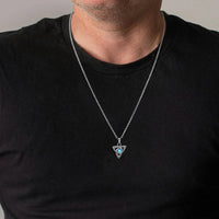 Stainless Steel Celtic Knot Pendant with Moonstone - Necklace/Earrings/Set