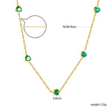 Stainless Steel Heart Shaped Pendant Necklace - 33 Options