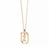 925 Sterling Silver CZ Plated Dainty Letter Necklace - 26 Options