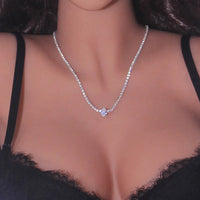 Fashion Pear Rhinestone Necklace
