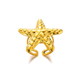 Stainless Steel Sea Themed Gold Coloured Adjustable Ring - 30 Options
