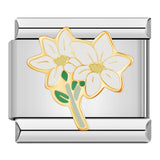 Stainless Steel Flower Italian Charm - 7 Options