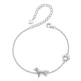 925 Sterling Silver Cat/Dog Pawprint Bracelet - 5 Options