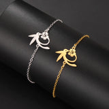 Stainless Steel Hummingbird Flower Bracelet - 6 Options
