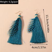 Bohemian Tassel/Feather Drop Earrings - 9 Options